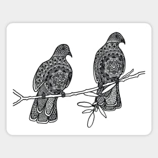 A Pair of Doves (Design on Front) Magnet